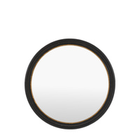 Pisa Round Mirror Black 800x40x800mm