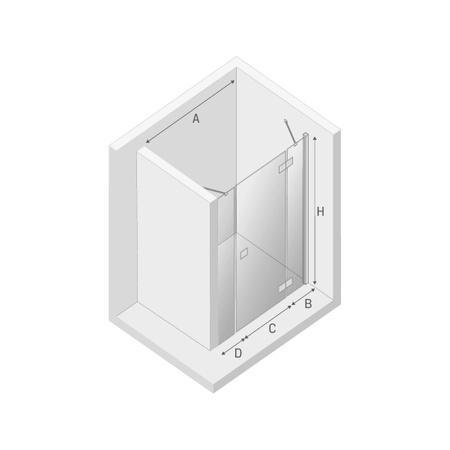 DRZWI WNĘKOWE REFLEXA  P 130x200 CZYSTE 6mm ACTIVE SHIELD