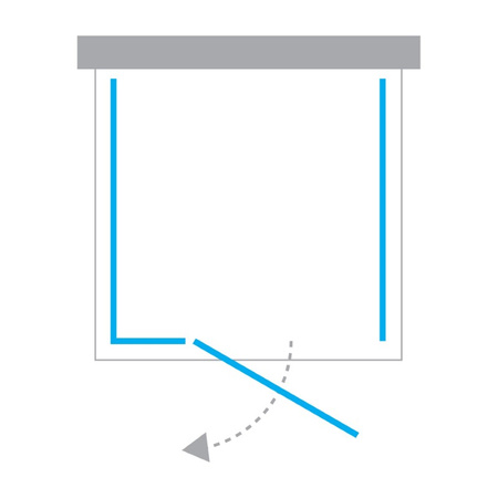 Kabina prysznicowa AVEXA NICKEL BRUSHED 1D prostokątna przyścienna L 110x80x200 szkło czyste 6mm Active Shield 2.0