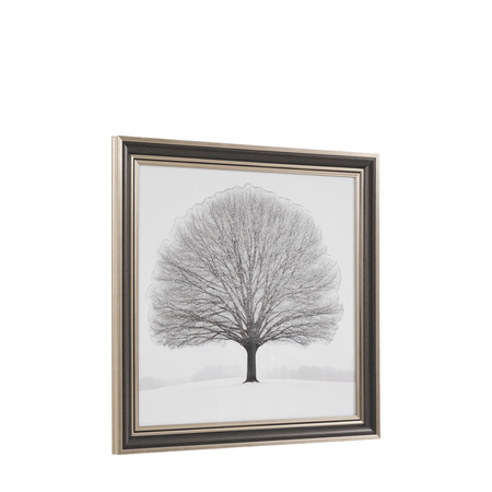 Obraz w ramie „Silent Beauty” – szary, 82 × 3,8 × 82 cm