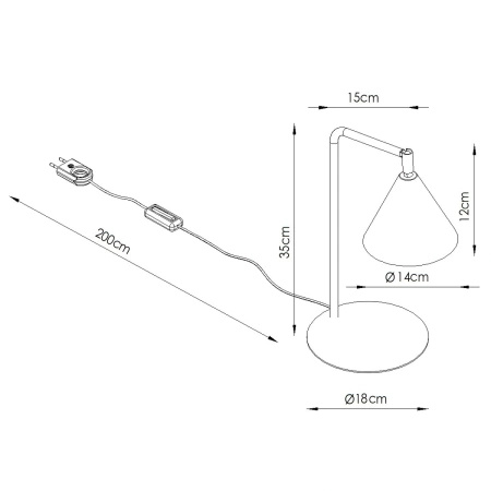 Lampa biurkowa NOX biała