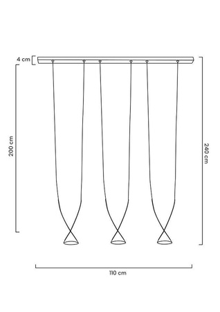 MOOSEE lampa wisząca ATLAS 3 czarna