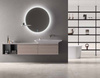 VALET Ceramiczna półka 39,5x20,5  cm do lustra okrągłego JOY lewa biały mat