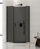 KABINA NEW KOMFORT BLACK PIĘCIOKĄTNA U 90x90x195 GRAFIT 8mm ACTIVE SHIELD