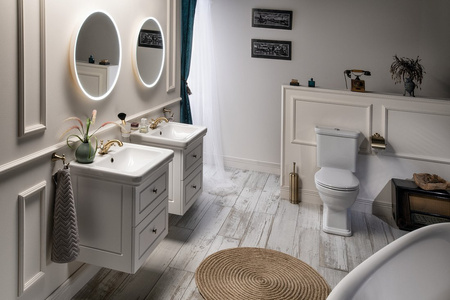 VIOLETA szafka umywalkowa 53,5x52x42,5cm, biały półpołysk