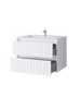 Szafka łazienkowa wisząca z umywalką 70 cm biały mat MELITO 002-SU70-01+UP4530-700