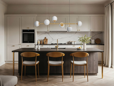 NOWOCZESNA LAMPA WISZĄCA MOSIĘŻNO-BIAŁA CEREDO W6