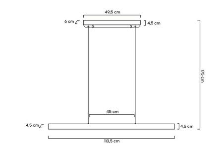 MOOSEE lampa wisząca LINER czarna
