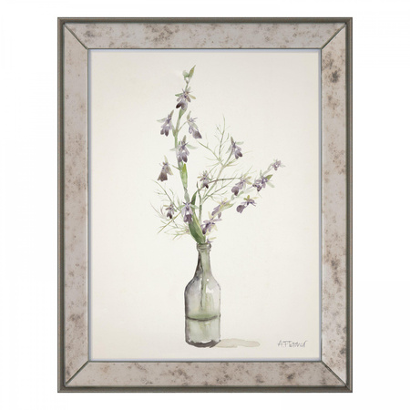 Obraz w ramie „Amethyst Orchids” – neutralny / naturalny, 36 × 4 × 46 cm