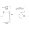X-STEEL dozownik mydła 230ml, szklo mleczne, stal nierdzewna mat