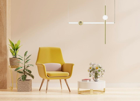 MOOSEE lampa wisząca LIBRA 90 IN  biała / złota