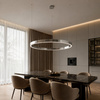 Lampa wisząca CIRCLE 100 cm - LED, ring nikiel szczotkowany