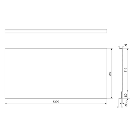 PLAIN NIKA obudowa do wnęki, 120x59cm