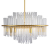 Lampa wisząca LUXORIA 50 cm - żyrandol kryształowy, złoty