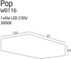 Pop W0116 kinkiet chrom