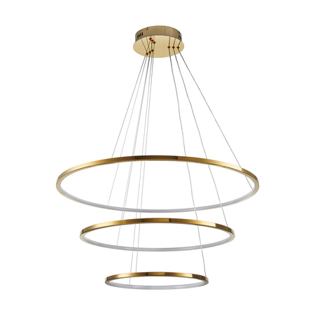 Lampa wisząca CIRCLE SLIM 40+60+80 cm - LED, ring złoty potrójny