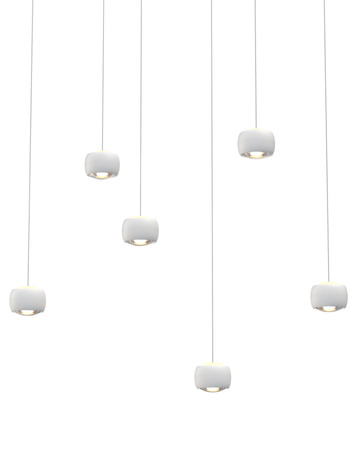 7039-608 Lampa wisząca szóstka QUIBERON biała