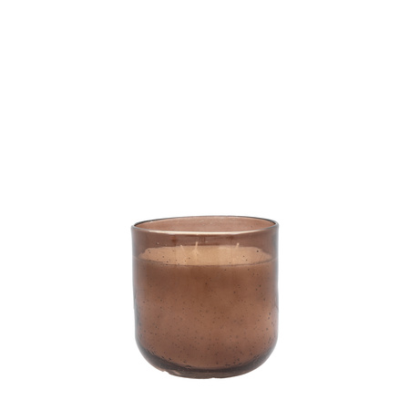 Glass Filled Candle Small Brown Pomegranate