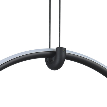 Lampa wisząca COCO 1, 40 cm - LED, czarny minimalistyczny ring