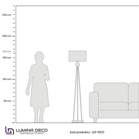 LAMPA STOJĄCA PODŁOGOWA BIAŁO-ZŁOTA BELFORTE