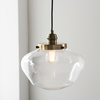 Camberley 1 Pendant Light Antique Brass Clear