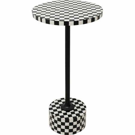KARE stolik DOMERO CHESS 25 biało-czarny