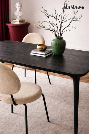 MaMaison stół jadalniany LAMINAR 200      czarny / drewno