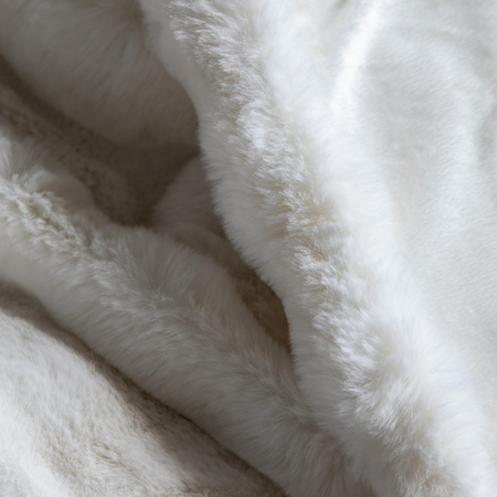 Pled ze sztucznego futra Marshmallow – kremowy, 130 × 170 cm