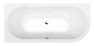 VIVA L wanna z hydromasażem, 185x80x47cm, Active Hydro-Air, chrom