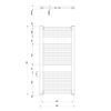 DIRECT grzejnik z bocznym przyłączem 600x960mm, czarny mat