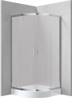 Kabina prysznicowa z brodzikiem półokrągła 90 cm