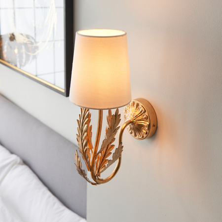 Delphine 1 Wall Light Gold Leaf