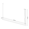 Lampa wisząca PINNE 200 biała 3000K