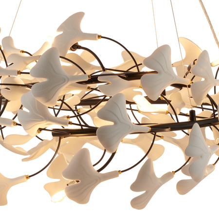 Lampa wisząca BOTANIKA 80 cm -czarna, G9, regulowana, designerska