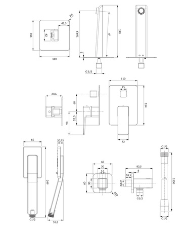 PARMA system wannowy podtynkowy