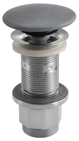 Korek umywalkowy 5/4'', klik-klak, betonowy grzybek, 10-80mm, szary mat