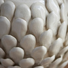 Layered Leaf Table Lamp Base Ivory Crackle Small