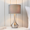 Piccadilly Table Lamp Nickel & Dark Grey