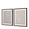 Obraz w ramie „Continuation” – naturalny, 50 × 3 × 60 cm, zestaw 2 szt.
