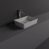 RAK Ceramics SKIN Umywalka slim nablatowa prostokątna 50x36 cm Grey Concrete - Efekt kamienia 