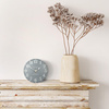 Arabic Mantel Clock Flax Blue 6in
