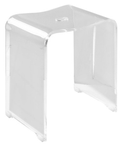 TRENDY taboret łazienkowy 40x48x27,5cm, przezroczysty