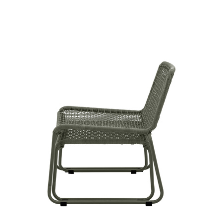 Sassano Lounge Chair with Footstool Green