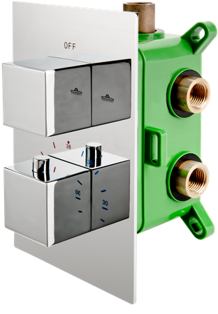 STABILLA SYSTEM PRYSZNICOWO WANNOWY PODTYNKOWY TERMOSTATYCZNY DWUFUNKCYJNY OKRĄGŁY Z BOXEM
