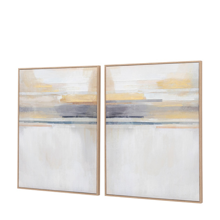 Modern Sunset Framed Canvas Set of 2