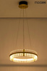 MOOSEE lampa wisząca SATURNUS 47 złota - LED, kryształ, stal szczotkowana