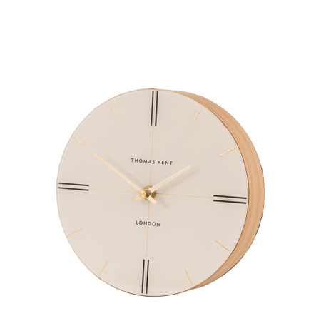 Greenwich Mantel Clock Oak Stripe 190x190x55mm