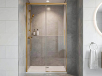 LUXOR GOLD MATT drzwi 1000mm, szkło czyste