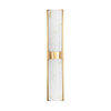 Lampa ścienna MURO LED 66 cm - biały alabaster, złote detale