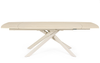 BIZZOTTO Stół Jadalniany JOAKIM 160–240x90 ivory – spiek kwarcowy, efekt marmuru